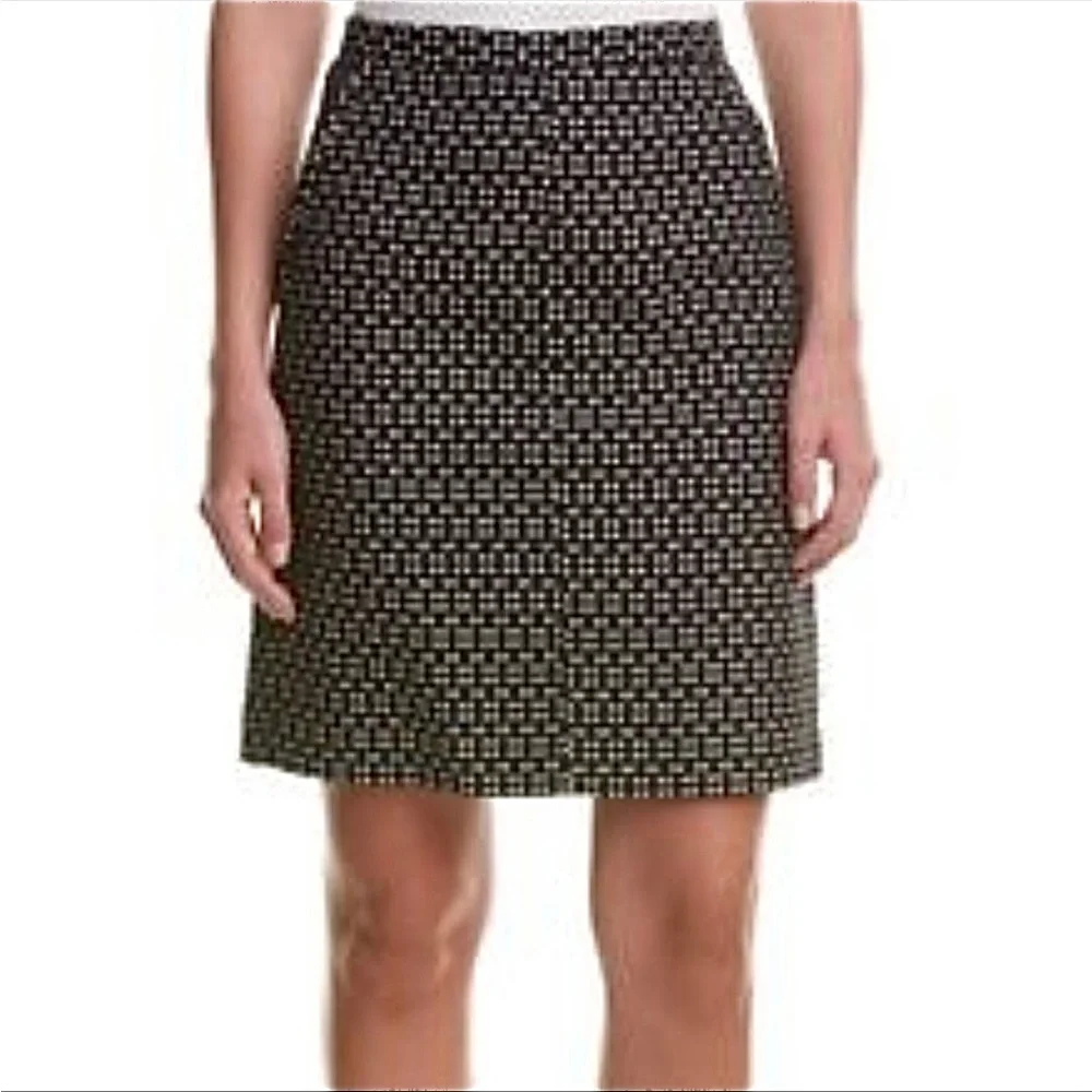 Anne Klein black & white textured pencil skirt